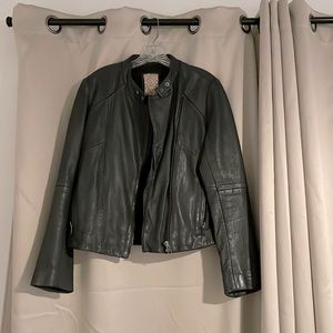 Free People Moto Leather Jacket (size 6)